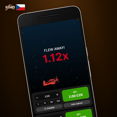 Ikona auto-bet v Aviator Lizaro Casino — opakování sázky po více kol automaticky