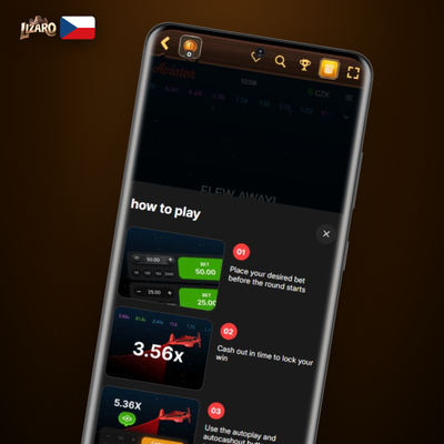 Ikona auto-cashout v Aviator Lizaro Casino — automatický výběr při cílovém multiplikátoru