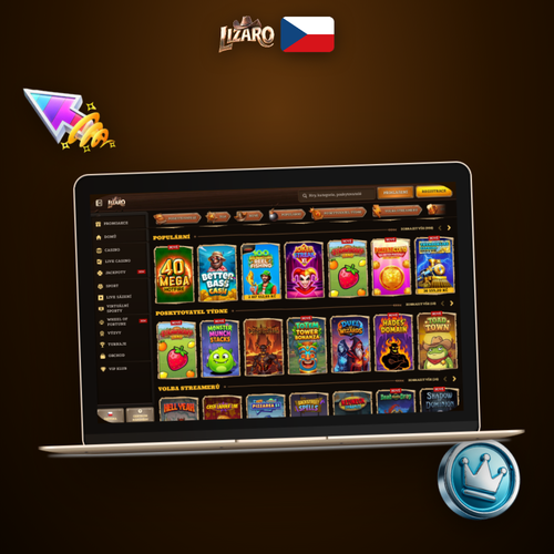 Lizaro Casino pro PC – desktopové rozhraní na notebooku a monitoru